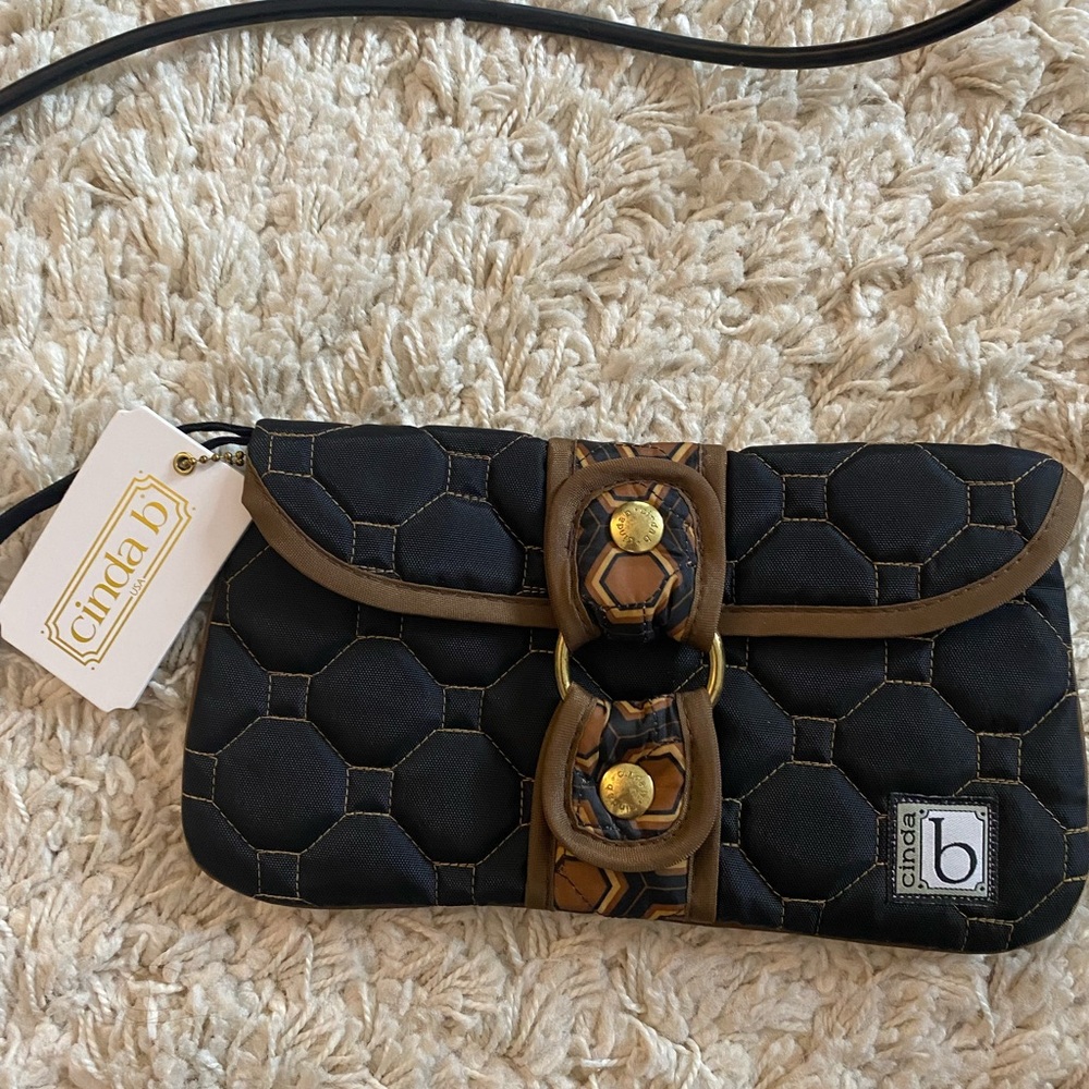 Brown and black clutch NWT